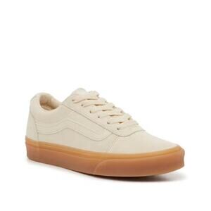 Vans Ward Old Skool Low-Top Sneakers – Beige Canvas with Gum Sole –Women 10